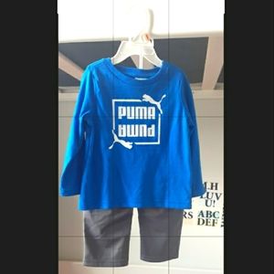 2pc Puma long sleeve shirt and jersey pants set for boys/ Size: 12 months
